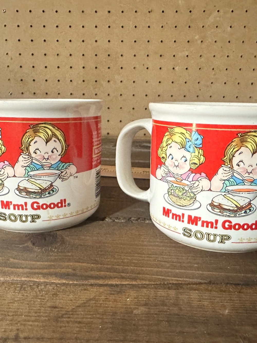 Vintage Campbell’s Soup Mugs Set of 2 – 14oz Westwood Ceramic Cups 1989